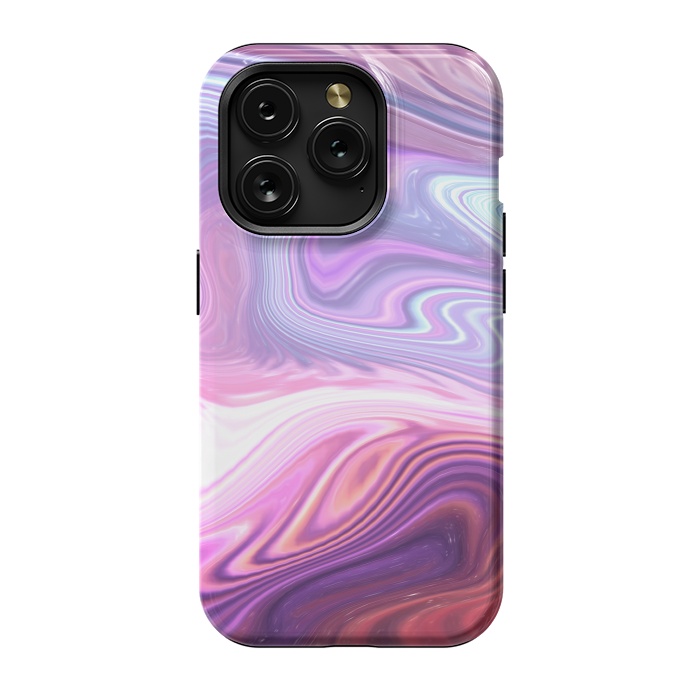 iPhone 15 Pro StrongFit Purple Marble by Martina