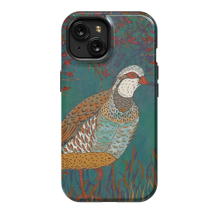 iPhone 15 StrongFit Partridge by Lotti Brown