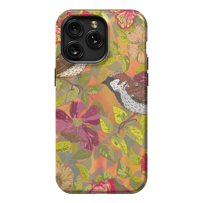 iPhone 15 Pro Max StrongFit Sparrow and Wild Rose by Lotti Brown