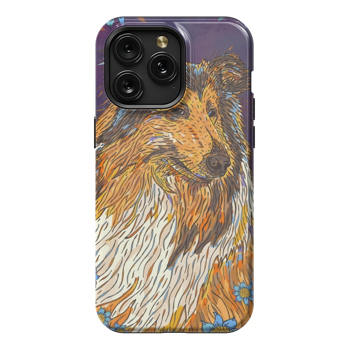 iPhone 15 Pro Max StrongFit Rough Collie by Lotti Brown