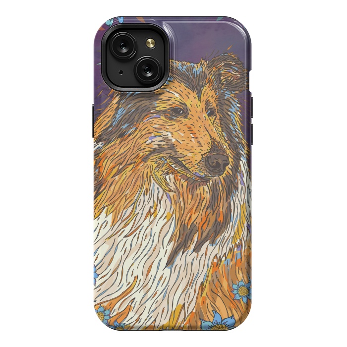 iPhone 15 Plus StrongFit Rough Collie by Lotti Brown
