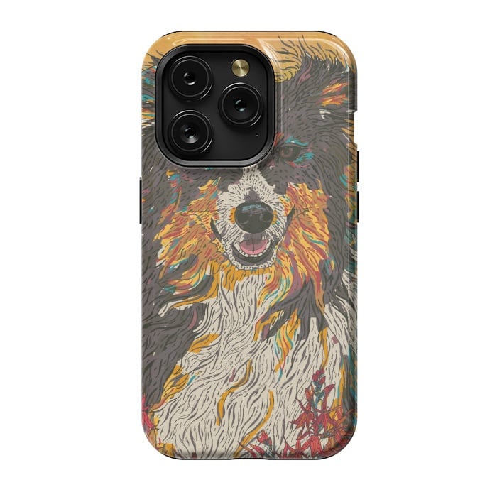 iPhone 15 Pro StrongFit Border Collie by Lotti Brown