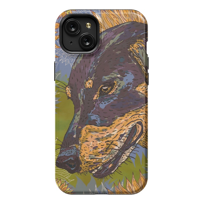 iPhone 15 Plus StrongFit Dachshund by Lotti Brown