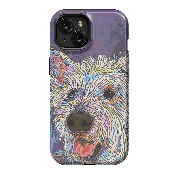 iPhone 15 StrongFit West Highland Terrier (Westie) by Lotti Brown