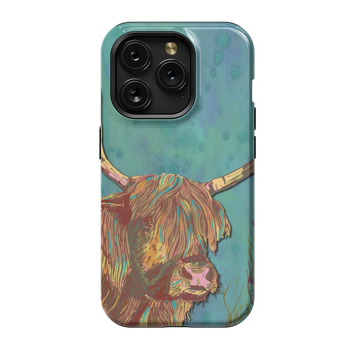 iPhone 15 Pro StrongFit Highland Cow by Lotti Brown