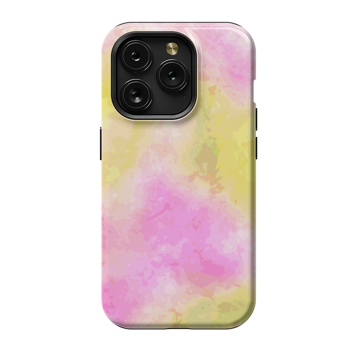 iPhone 15 Pro StrongFit Pink + Yellow Galaxy by Zala Farah