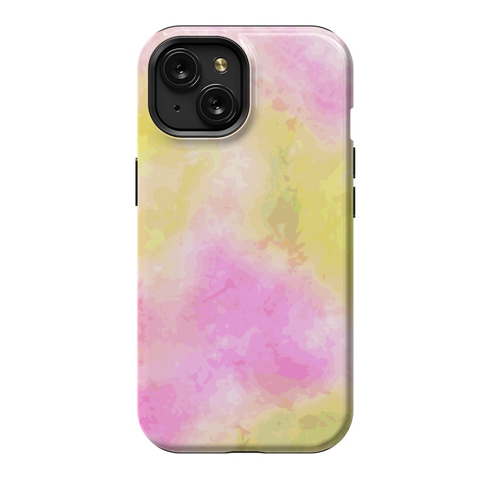 iPhone 15 StrongFit Pink + Yellow Galaxy by Zala Farah