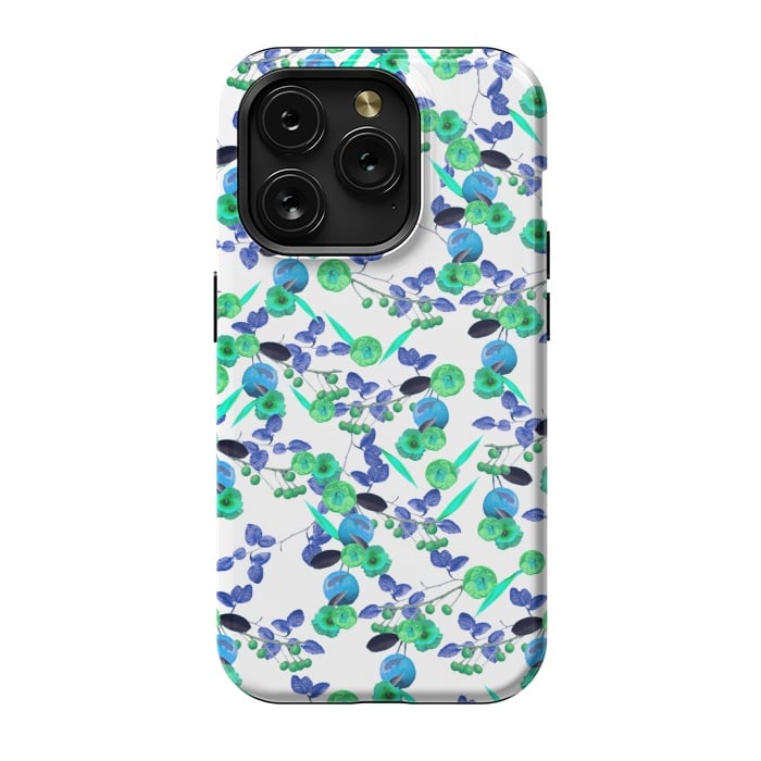 iPhone 15 Pro StrongFit Fruity Floral (Green) by Zala Farah