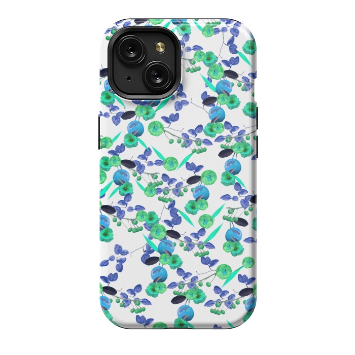 iPhone 15 StrongFit Fruity Floral (Green) by Zala Farah