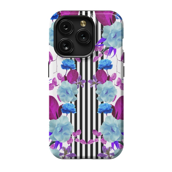 iPhone 15 Pro StrongFit Spring Garden (Blue-Purple) by Zala Farah