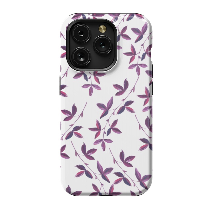 iPhone 15 Pro StrongFit Purple Vines by Zala Farah