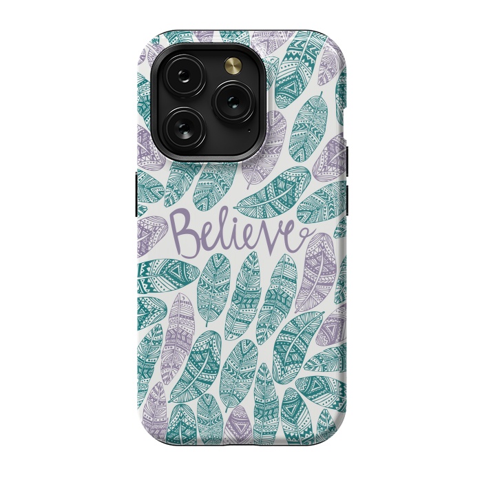 iPhone 15 Pro StrongFit Believe by Pom Graphic Design