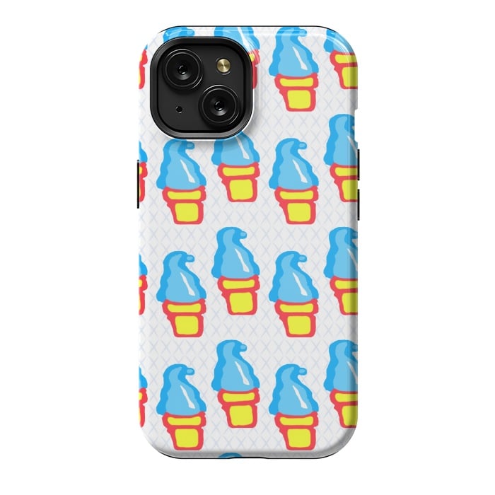 iPhone 15 StrongFit We All Scream for Ice Cream by Bettie * Blue