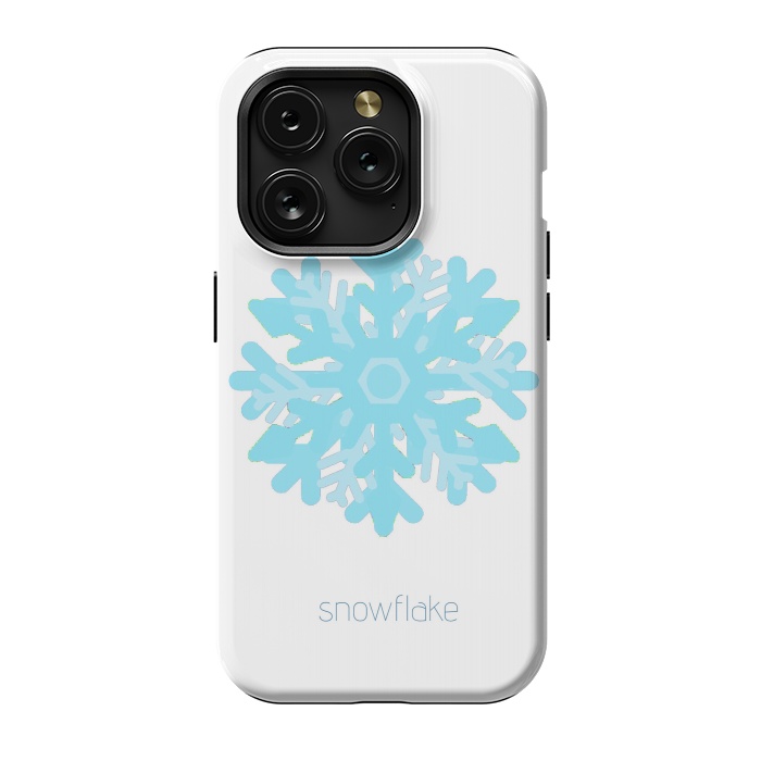 iPhone 15 Pro StrongFit Snowflake -light blue by Bettie * Blue