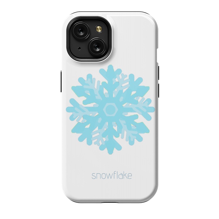 iPhone 15 StrongFit Snowflake -light blue by Bettie * Blue