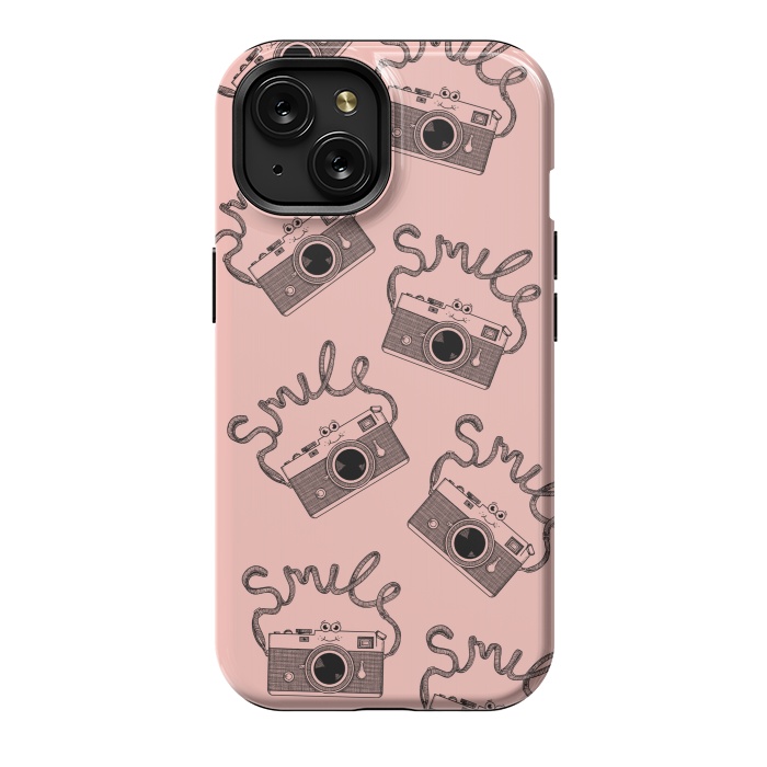 iPhone 15 StrongFit Smile pattern rose by Coffee Man