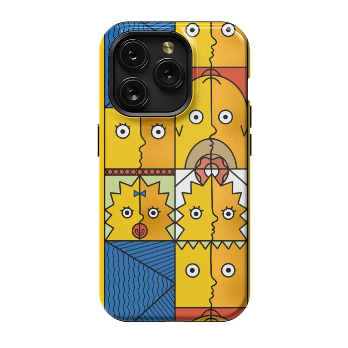 iPhone 15 Pro StrongFit Yellow Cubism by Coffee Man