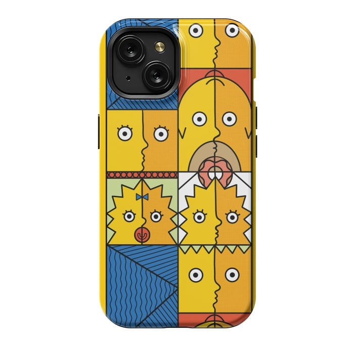 iPhone 15 StrongFit Yellow Cubism by Coffee Man