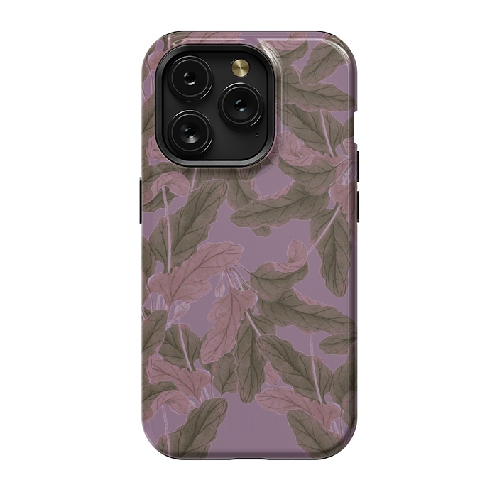 iPhone 15 Pro StrongFit Purple Bushes by Zala Farah