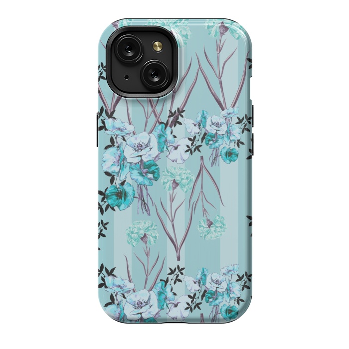 iPhone 15 StrongFit Floral Love X (Blue) by Zala Farah
