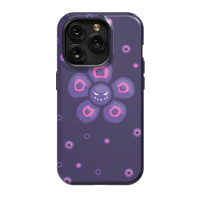 iPhone 15 Pro StrongFit Purple Evil Flower by Boriana Giormova