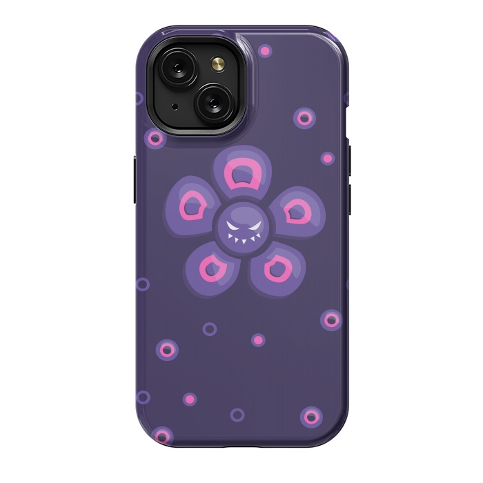 iPhone 15 StrongFit Purple Evil Flower by Boriana Giormova