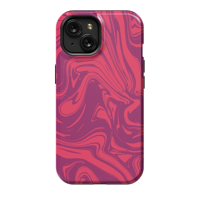 iPhone 15 StrongFit Liquid marble texture design 032 by Jelena Obradovic