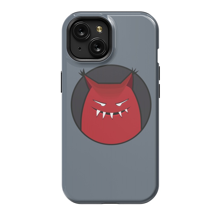 iPhone 15 StrongFit Red Evil Monster With Pointy Ears by Boriana Giormova