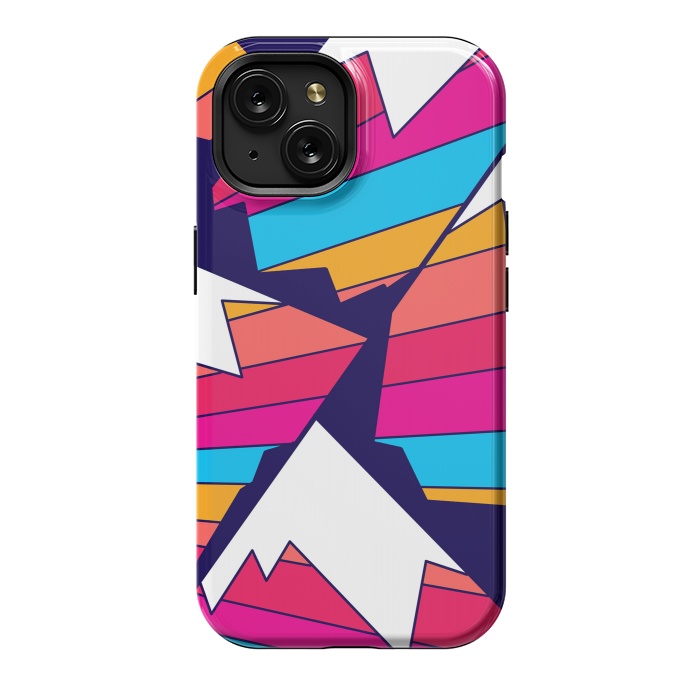 iPhone 15 StrongFit Mountains of many colours by Steve Wade (Swade)