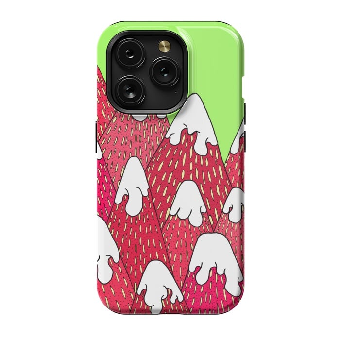 iPhone 15 Pro StrongFit Strawberry Mountains by Steve Wade (Swade)