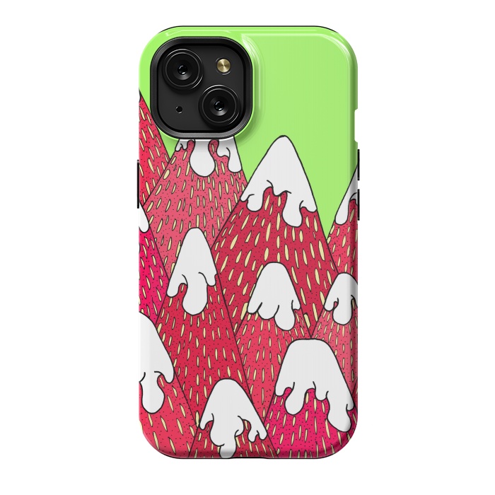 iPhone 15 StrongFit Strawberry Mountains by Steve Wade (Swade)