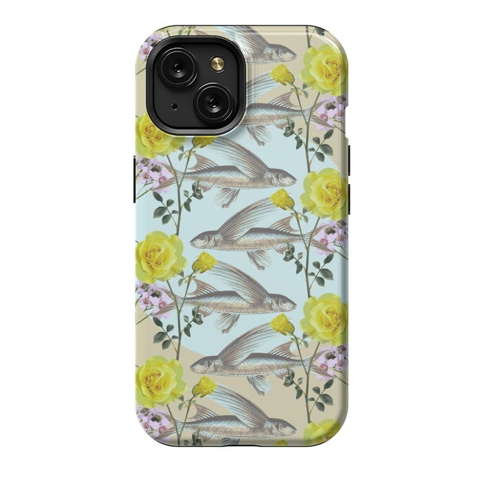 iPhone 15 StrongFit Floral Fishies by Zala Farah