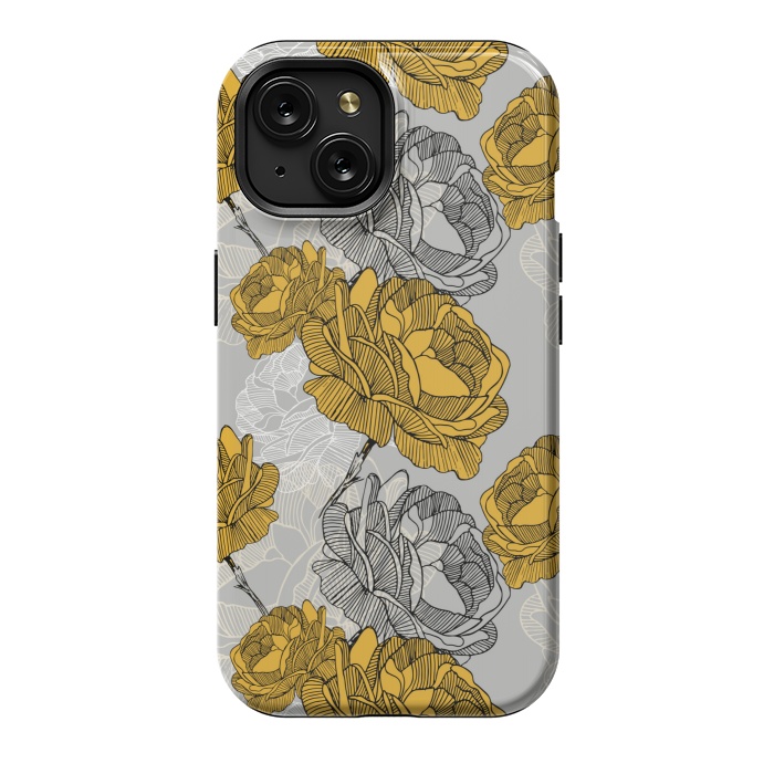 iPhone 15 StrongFit Linear flower of roses by Mmartabc