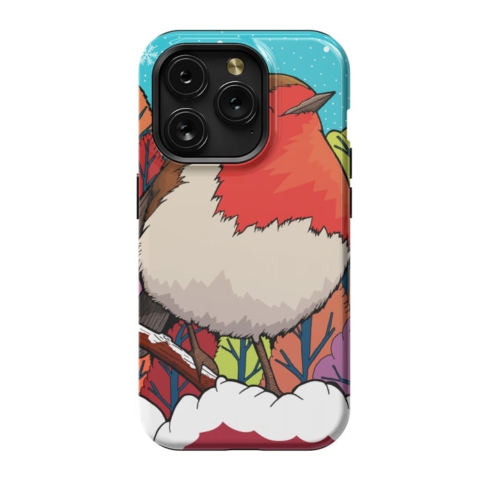 iPhone 15 Pro StrongFit The Big Red Robin by Steve Wade (Swade)