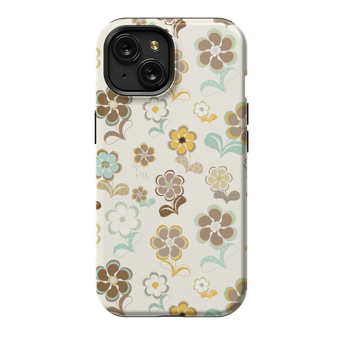 iPhone 15 StrongFit 60s Flowers by Paula Ohreen