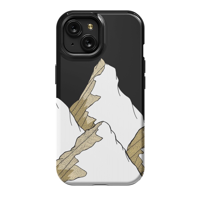 iPhone 15 StrongFit Gold Tone Mountains by Steve Wade (Swade)