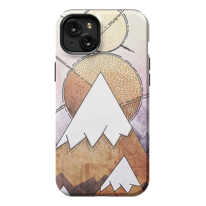 iPhone 15 Plus StrongFit Metal Mountains by Steve Wade (Swade)