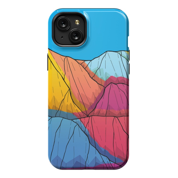 iPhone 15 Plus StrongFit Colour outside the mountains by Steve Wade (Swade)