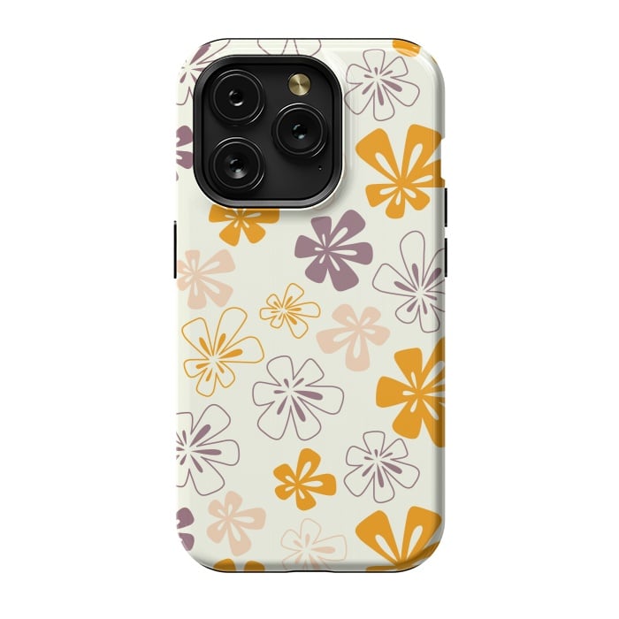 iPhone 15 Pro StrongFit Funky Flowers by Paula Ohreen