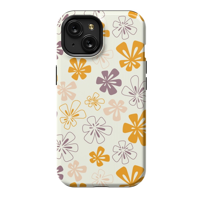 iPhone 15 StrongFit Funky Flowers by Paula Ohreen