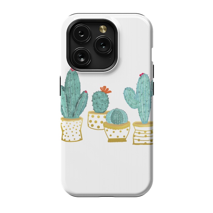 iPhone 15 Pro StrongFit Cactus Garden V2 by Uma Prabhakar Gokhale