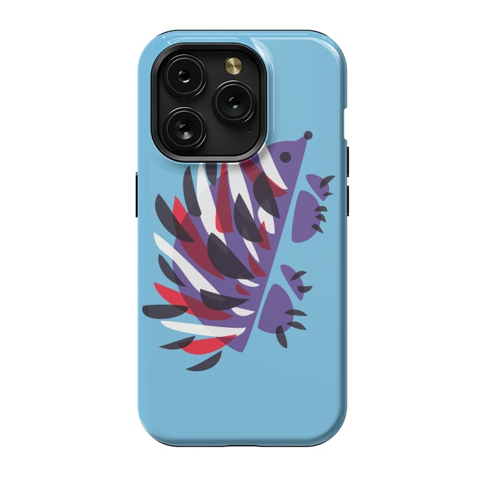 iPhone 15 Pro StrongFit Abstract Colorful Hedgehog by Boriana Giormova