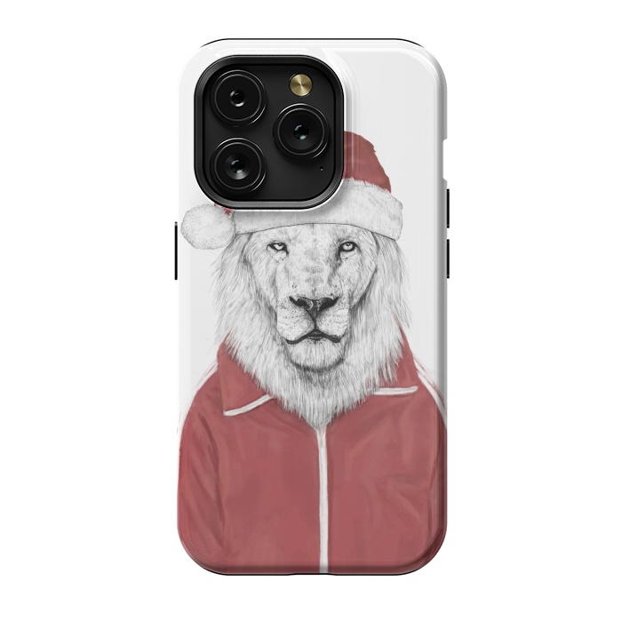 iPhone 15 Pro StrongFit Santa lion by Balazs Solti