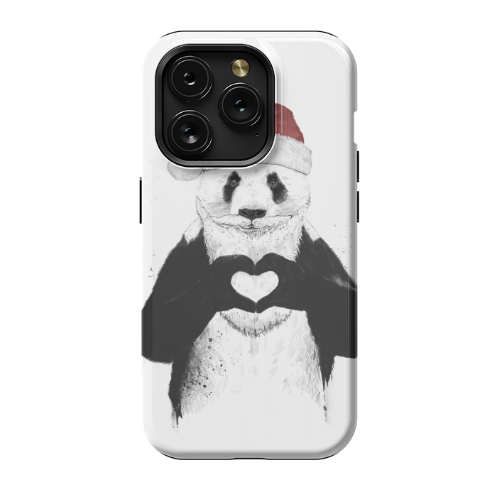 iPhone 15 Pro StrongFit Santa panda by Balazs Solti