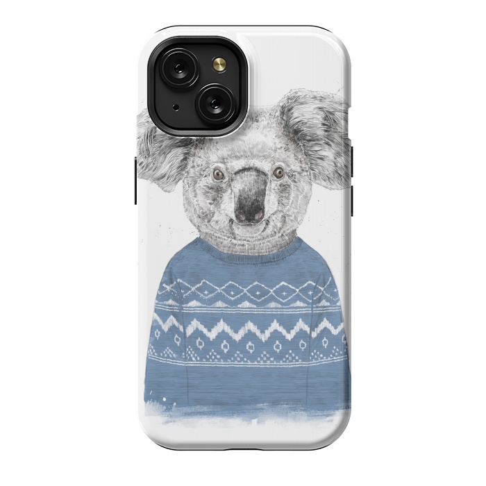 iPhone 15 StrongFit Winter koala by Balazs Solti