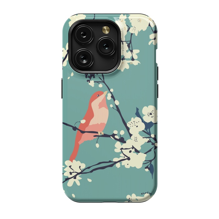 iPhone 15 Pro StrongFit Bird and Blossom by Zoe Charlotte