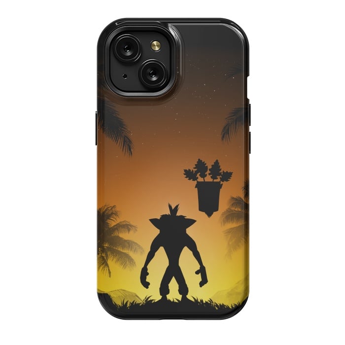 iPhone 15 StrongFit Protector of the island by Denis Orio Ibañez