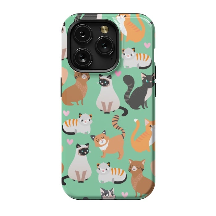 iPhone 15 Pro StrongFit Cats cats cats by Maria Jose Da Luz