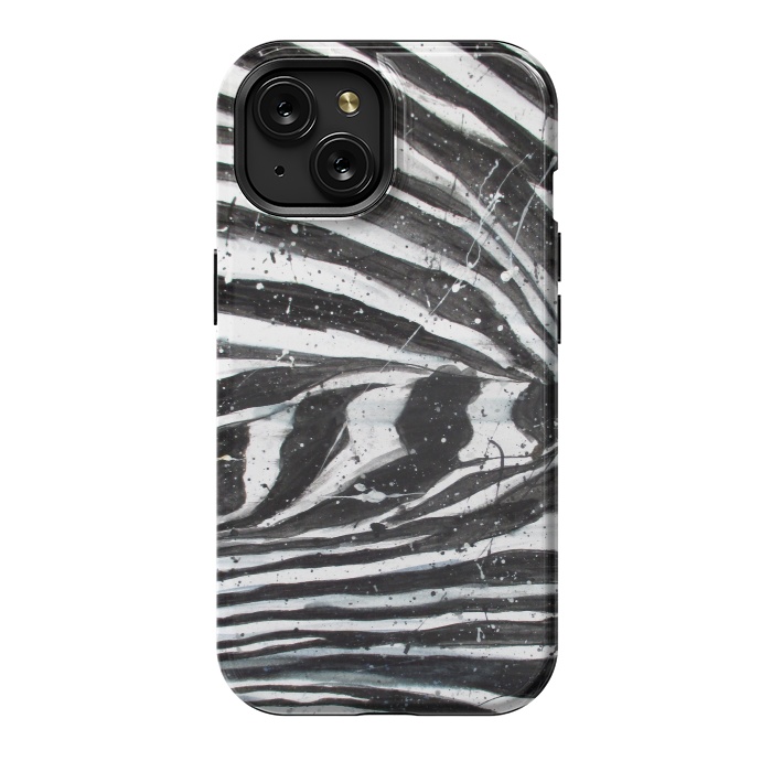 iPhone 15 StrongFit Zebra Stripes by ECMazur 