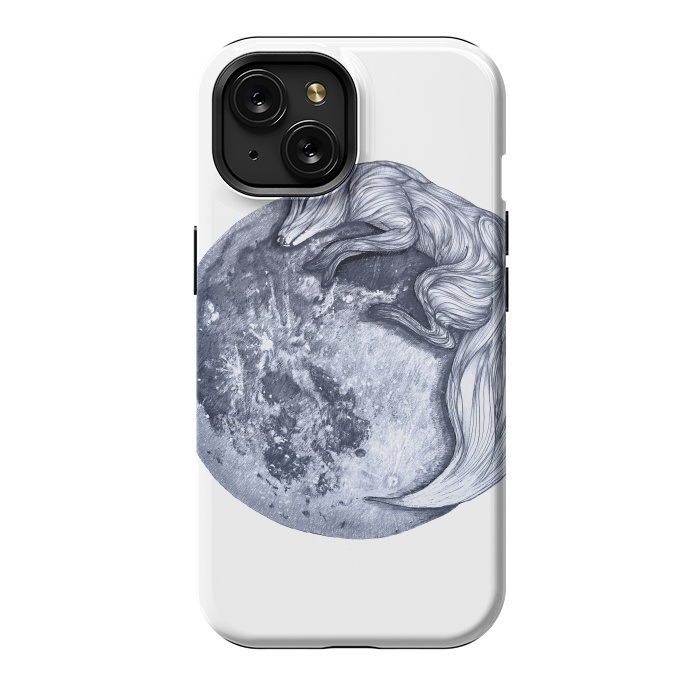 iPhone 15 StrongFit Fox and Moon by ECMazur 